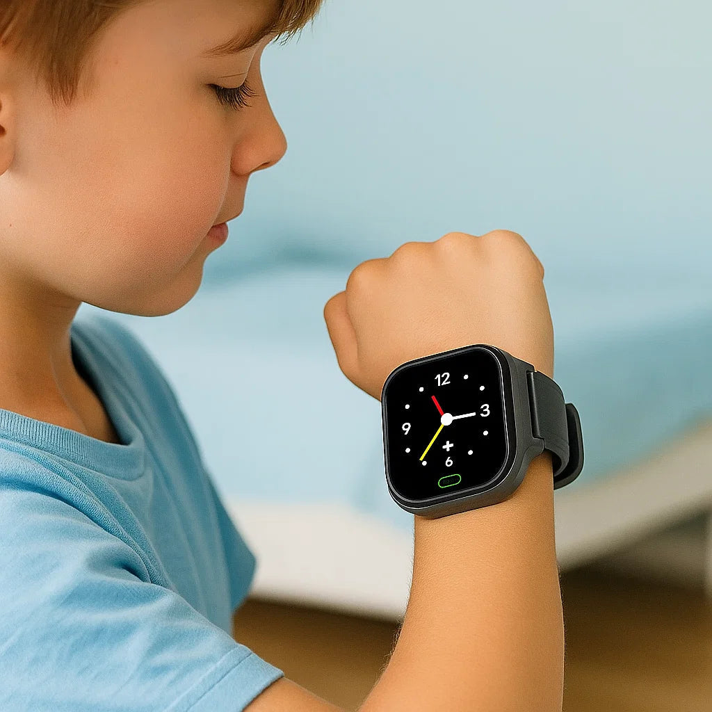 Vandtæt børne-smartwatch med GPS og SOS til sikre daglige eventyr samt skole- og udendørsbrug