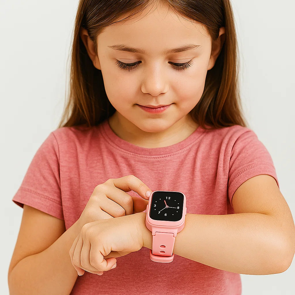 Vandtæt børne-smartwatch med GPS og SOS til sikre daglige eventyr samt skole- og udendørsbrug