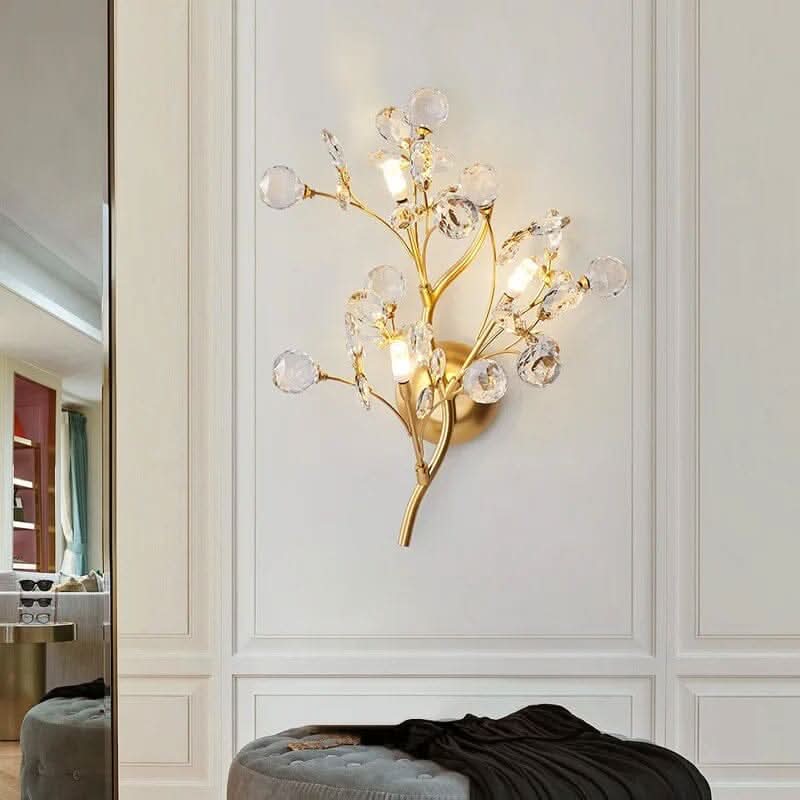 SylvanGlow Nature Inspired LED Wall Lamp With Delicately Crafted Metal Branch And Soft Ambient Glow