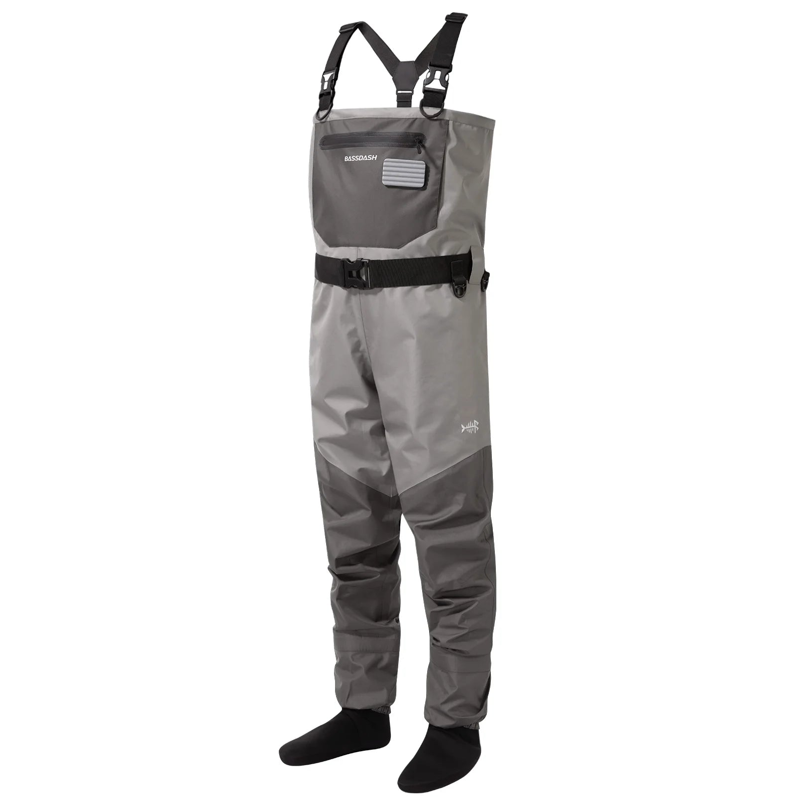 BASSDASH Fishing Wader Lightweight Stocking Foot FW08 Men’s Breathable Waders Waterproof Fly Fishing Chest 0