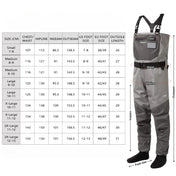 FW08 Model Lightweight Stocking Foot Men’s Breathable Waterproof Chest Waders For Fly Fishing