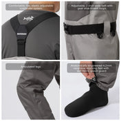 BASSDASH Fishing Wader Lightweight Stocking Foot FW08 Men’s Breathable Waders Waterproof Fly Fishing Chest 5