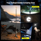 Teleskopisk campinglampa för utomhusbruk, mångsidig belysning för läger och aktiviteter