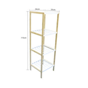 Bamboo Bath Shelf with 4 Tiers and White Finish 2