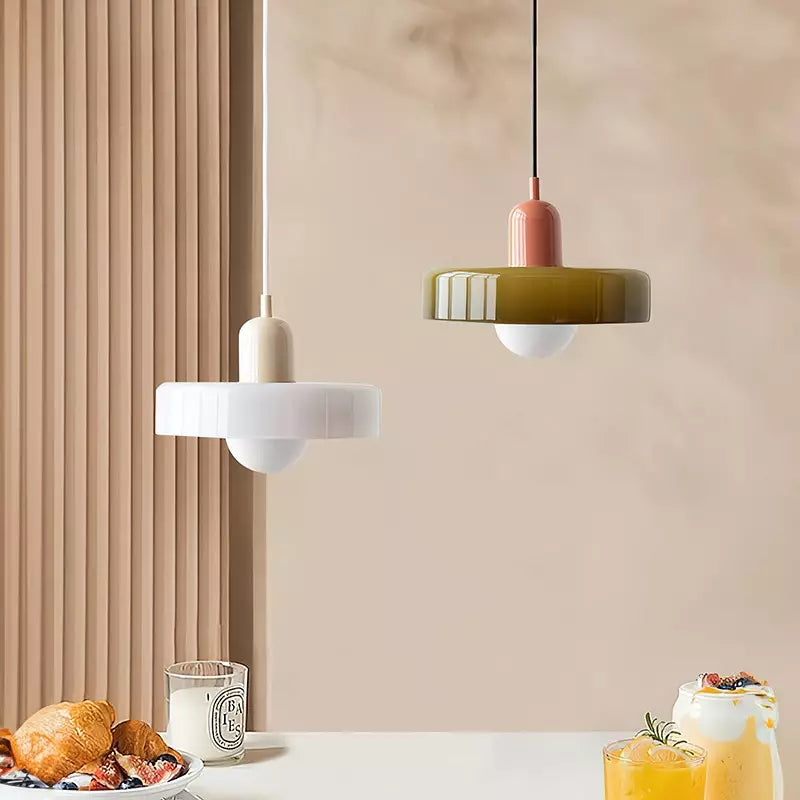 Bauhaus Inspired Colored Glass Pendant Light for Kitchen Island and Dining Room 2