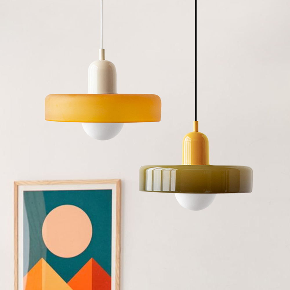 Bauhaus Inspired Colored Glass Pendant Light for Kitchen Island and Dining Room 6
