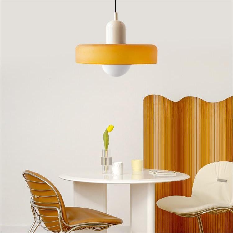 Bauhaus Inspired Colored Glass Pendant Light for Kitchen Island and Dining Room 7