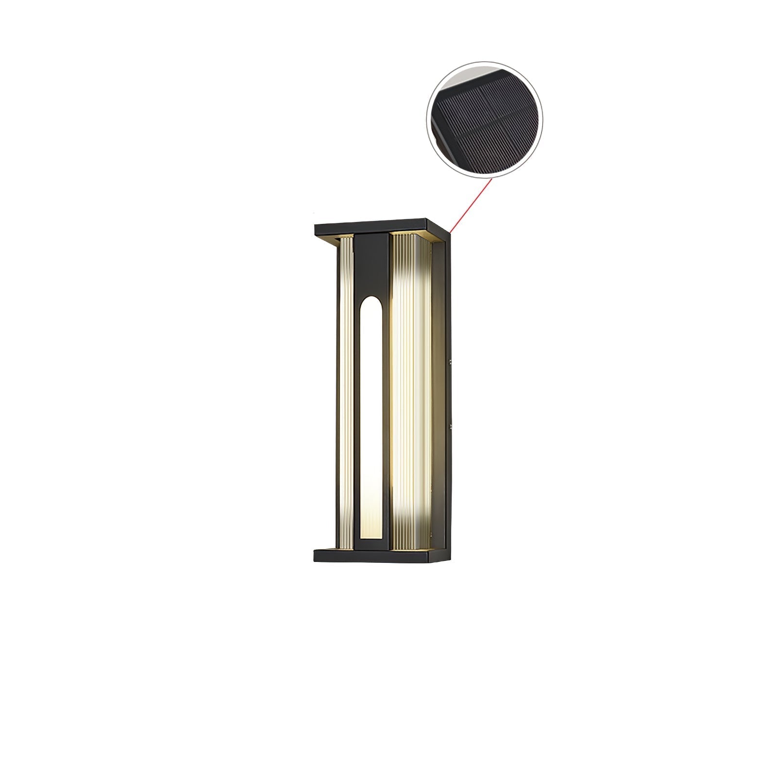 Variant image for Solar Wall Lights Outdoor | Modern Outdoor Wall Lamp | Waterproof Patio Lantern | Automatic On/Off Light | Stylish Garden Fixture - Zardee-2