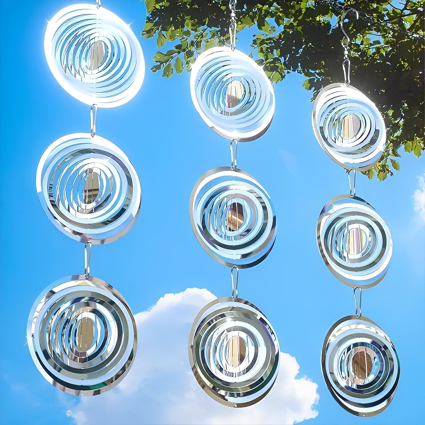 Bird Deterrent Device with Reflective Design and Hanging Setup 0