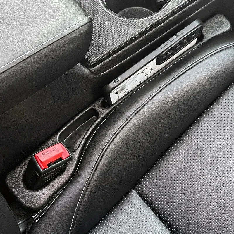 Black Car Seat Gap Filler Side Seam Plug Strip Leak-proof Filling Strip For All Car Model Wallet Phone Holder Accessories 4