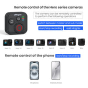 Bluetooth Wireless Remote Control For Insta360 X5/X4/Ace Pro 2 For GoPro Hero 13/12/10 With Wrist Strap Sport Camera Accessories 3