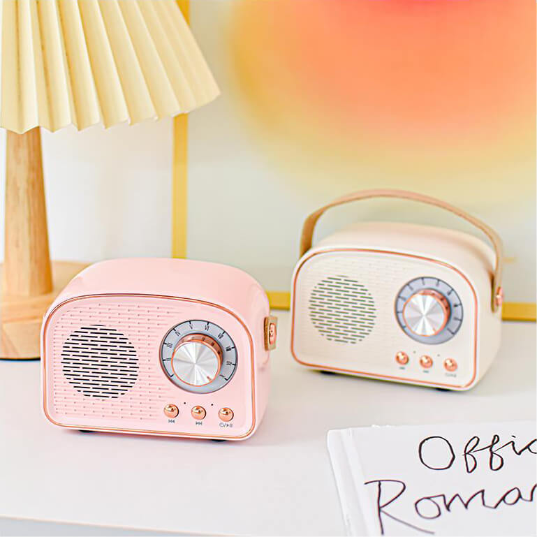 BowLift Retro Round Bluetooth Speaker | Stylish Audio Experience with Bluetooth 5.0 2