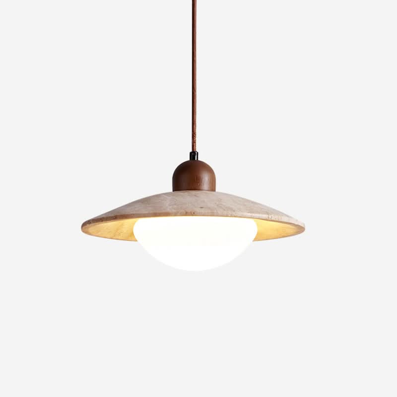 Suspension en verre travertin beige, 25 cm, luminaire de plafond élégant pour intérieurs et maisons modernes