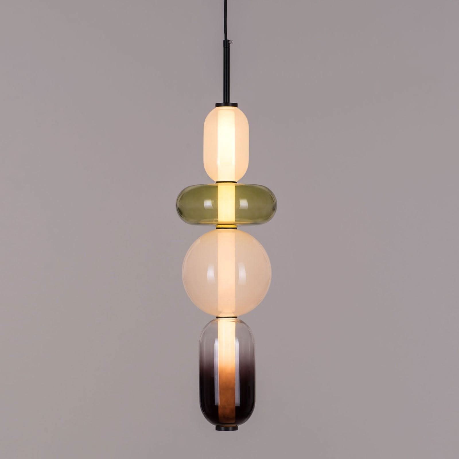 Modern Colorful Glass LED Pendant Light With Vibrant Glass Shade and Sleek Contemporary Design