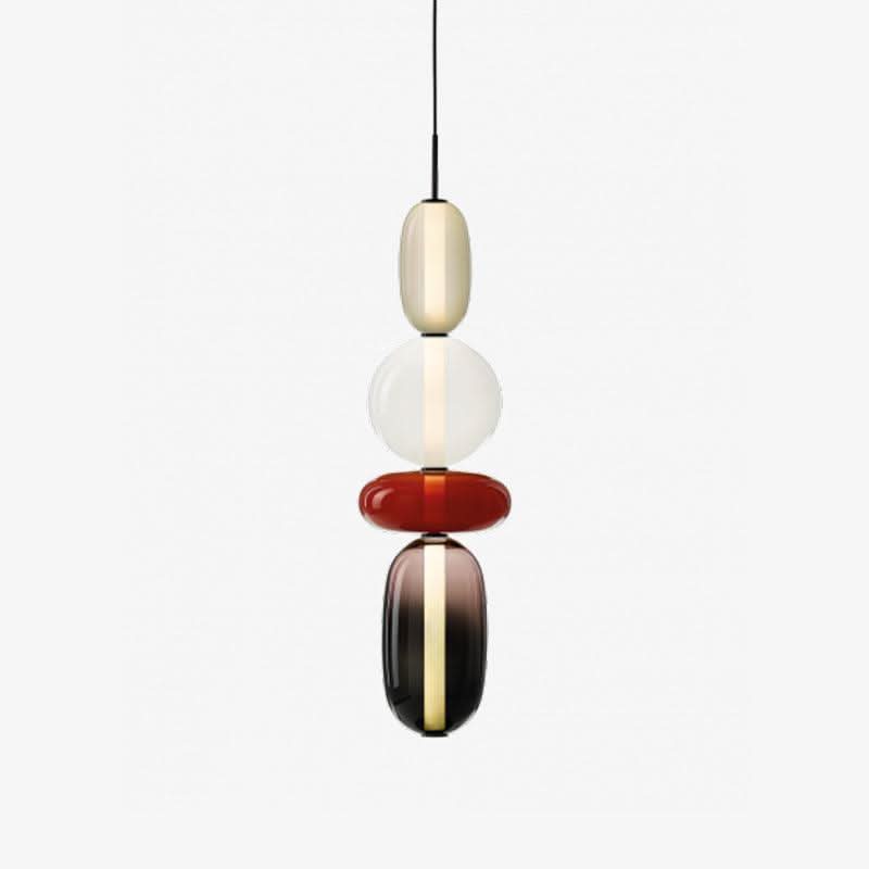 Modern Colorful Glass LED Pendant Light With Vibrant Glass Shade and Sleek Contemporary Design