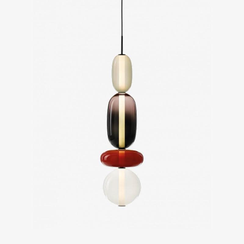 Modern Colorful Glass LED Pendant Light With Vibrant Glass Shade and Sleek Contemporary Design