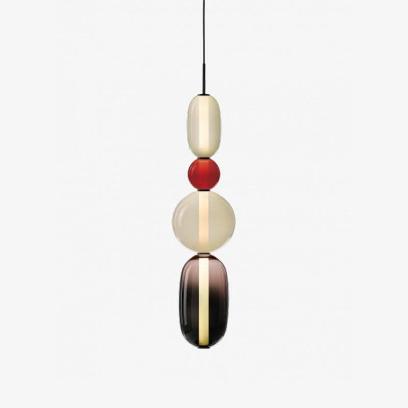 Modern Colorful Glass LED Pendant Light With Vibrant Glass Shade and Sleek Contemporary Design