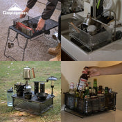CAMPINGMOON CK-24 Outdoor IGT Table Unit Combination Multifunctional Water Filter Basket 304 Stainless Steel Storage Net Cage 2