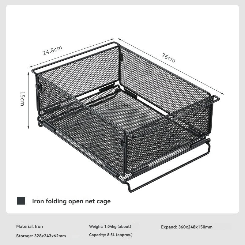 CAMPINGMOON CK-24 Outdoor IGT Table Unit Combination Multifunctional Water Filter Basket 304 Stainless Steel Storage Net Cage 6