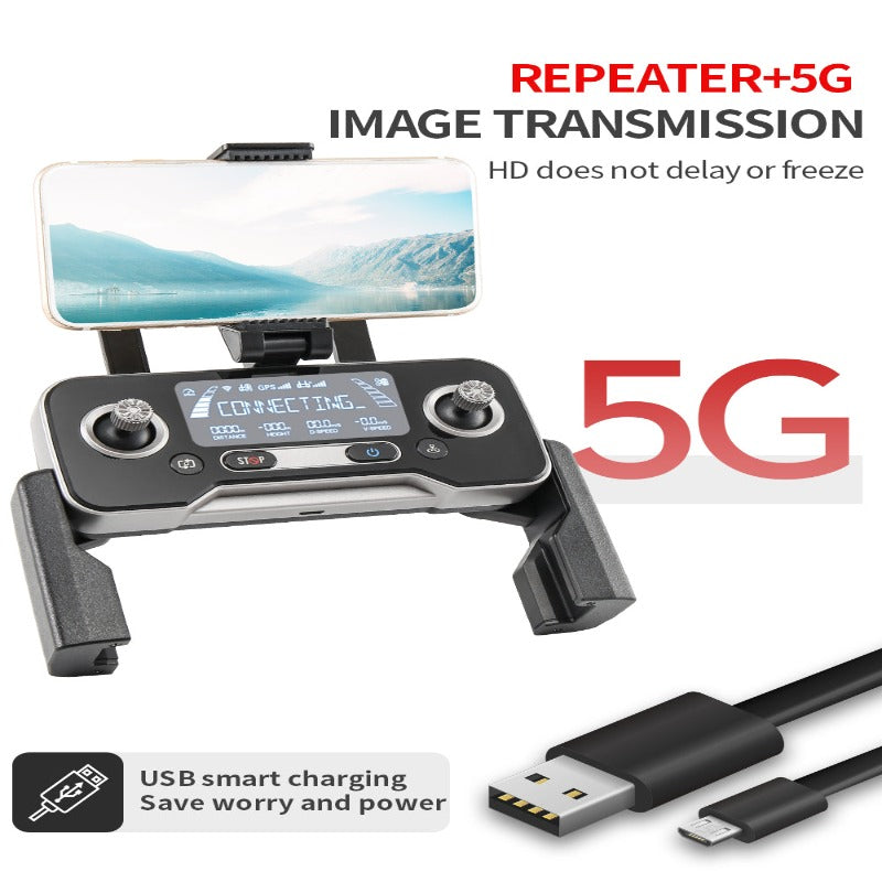 NovaVista F11S Pro GPS-drone med 4K-kamera, 2-aksers gimbal, foldbar quadcopter, 3000 m rækkevidde, intelligente flyvetilstande