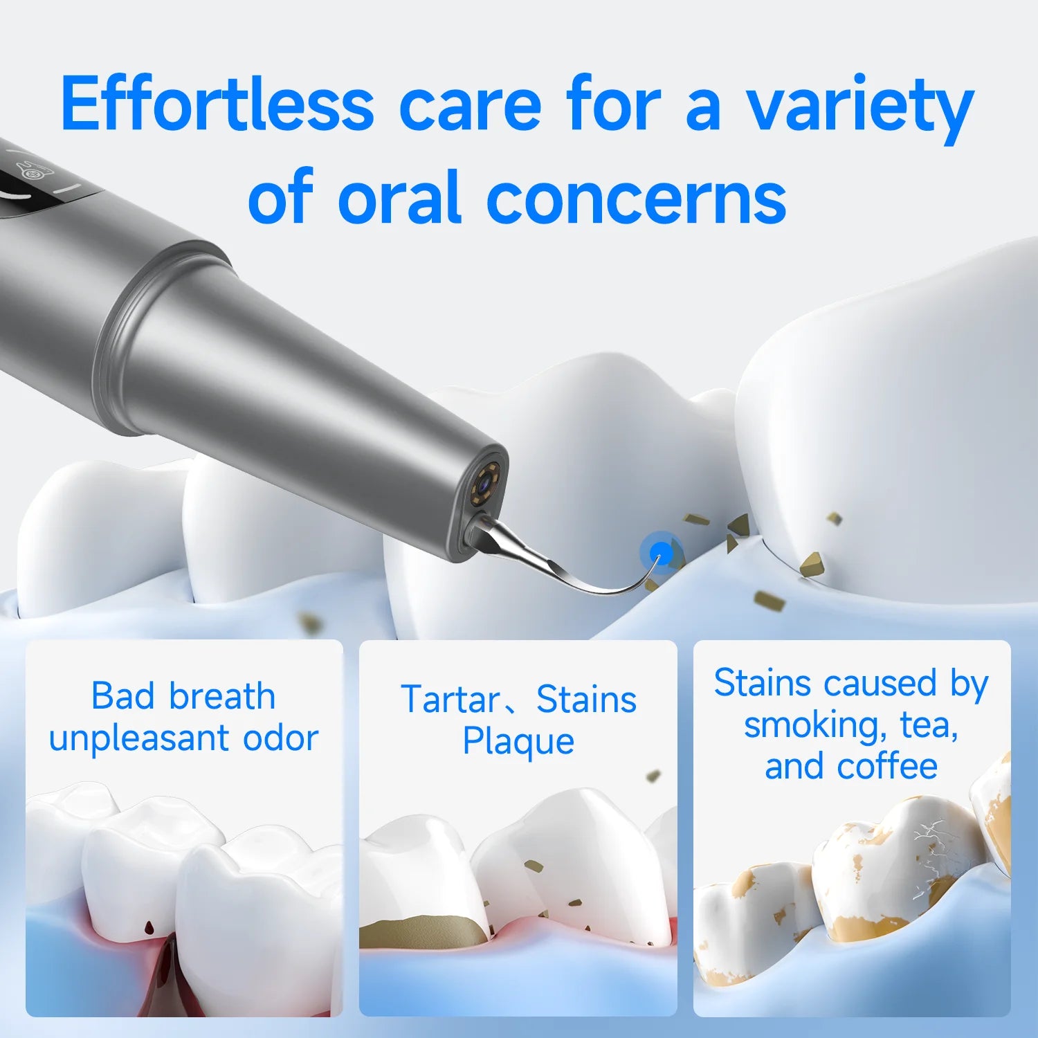 CURVY MOON Visible Electric Ultrasonic Tooth Cleaner with Camera Tartar Remover Tooth Stain Cleaning Tools Teeth Whitening Care 1