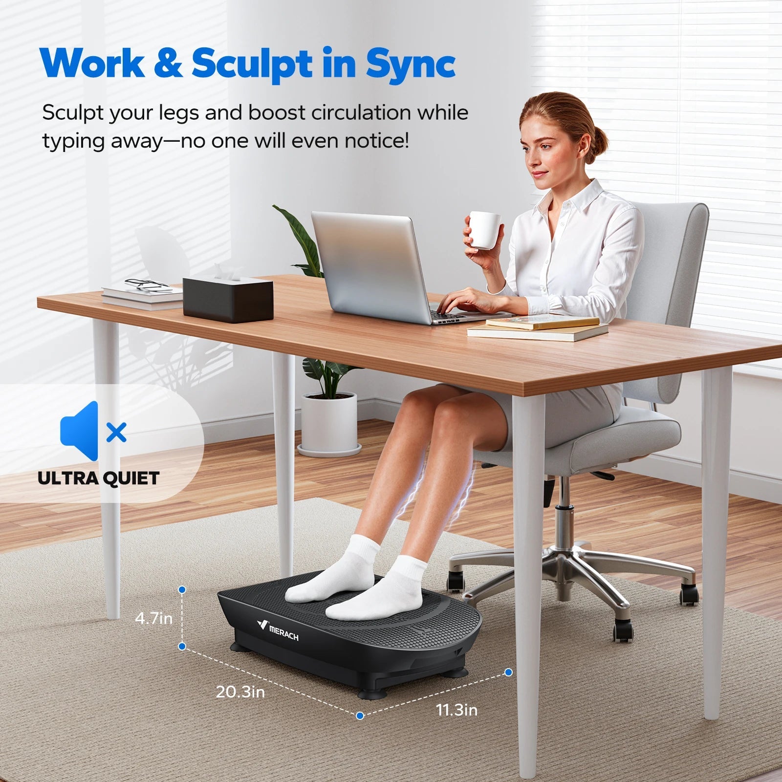 CV30 Curved Portable Slim Vibration Plate for Beginners 8
