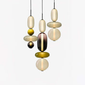 Modern Colorful Glass LED Pendant Light With Vibrant Glass Shade and Sleek Contemporary Design
