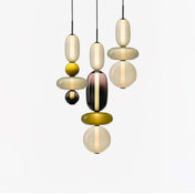 Modern Colorful Glass LED Pendant Light With Vibrant Glass Shade and Sleek Contemporary Design