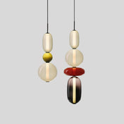 Modern Colorful Glass LED Pendant Light With Vibrant Glass Shade and Sleek Contemporary Design