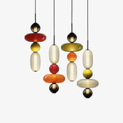Modern Colorful Glass LED Pendant Light With Vibrant Glass Shade and Sleek Contemporary Design