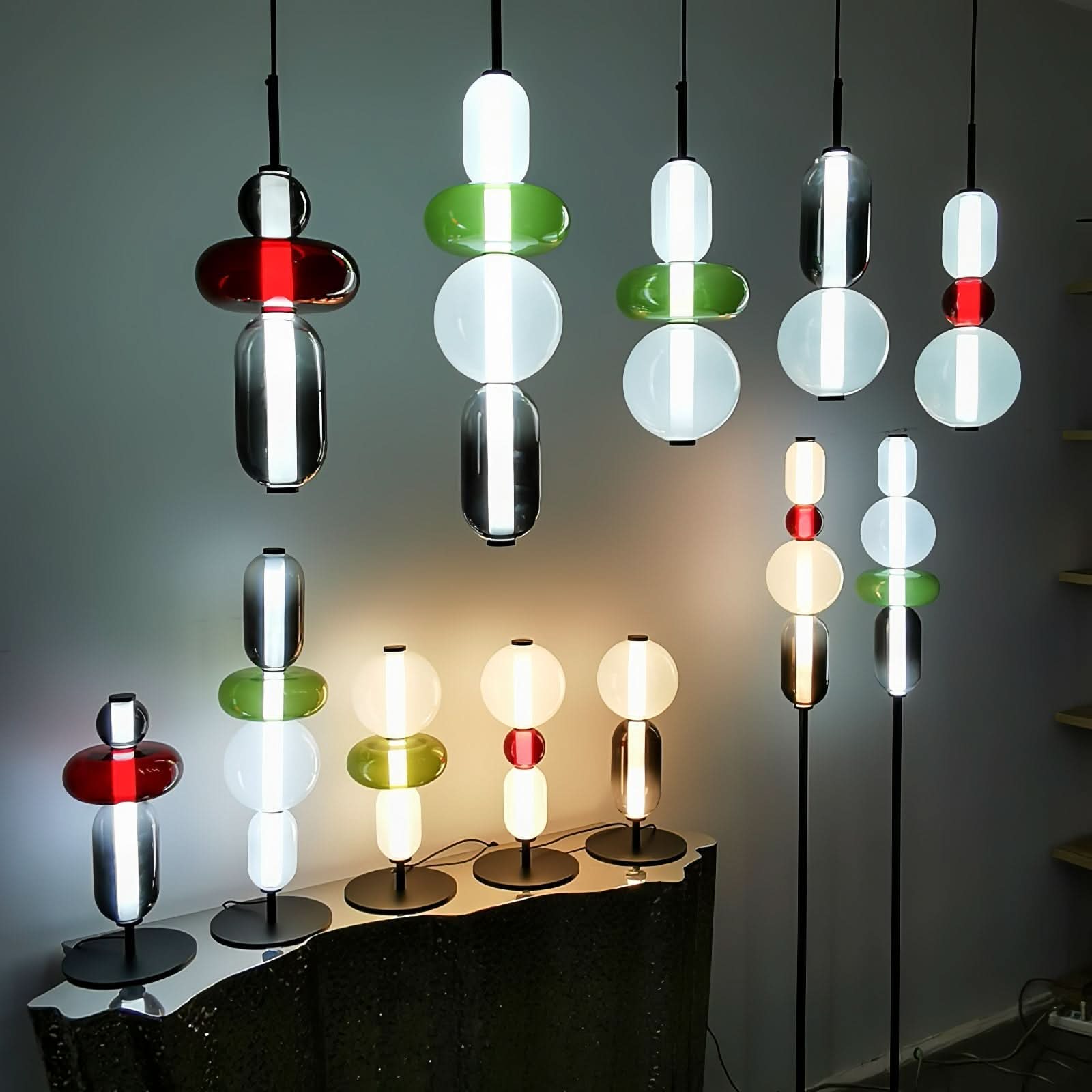 Modern Colorful Glass LED Pendant Light With Vibrant Glass Shade and Sleek Contemporary Design