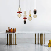Modern Colorful Glass LED Pendant Light With Vibrant Glass Shade and Sleek Contemporary Design