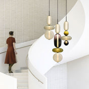 Modern Colorful Glass LED Pendant Light With Vibrant Glass Shade and Sleek Contemporary Design