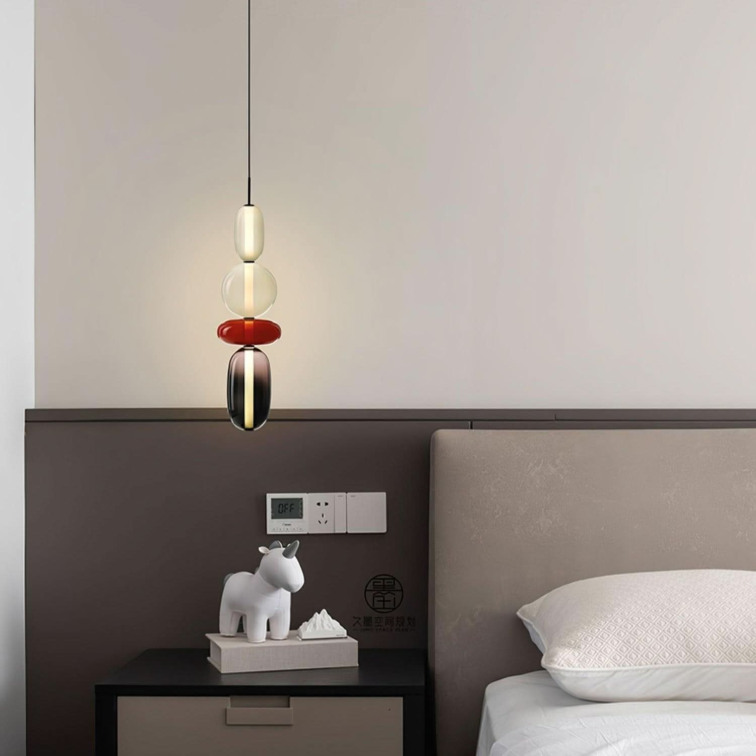 Modern Colorful Glass LED Pendant Light With Vibrant Glass Shade and Sleek Contemporary Design