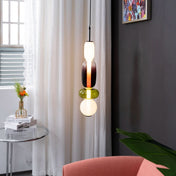 Modern Colorful Glass LED Pendant Light With Vibrant Glass Shade and Sleek Contemporary Design