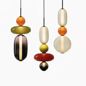 Modern Colorful Glass LED Pendant Light With Vibrant Glass Shade and Sleek Contemporary Design