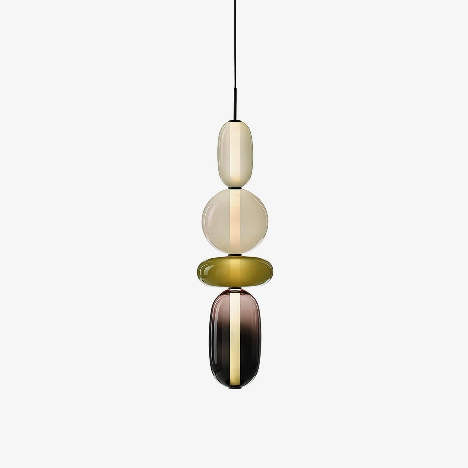 Modern Colorful Glass LED Pendant Light With Vibrant Glass Shade and Sleek Contemporary Design