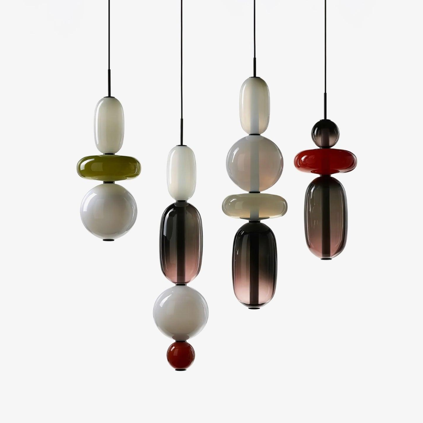 Modern Colorful Glass LED Pendant Light With Vibrant Glass Shade and Sleek Contemporary Design