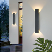 Slank udendørs vandtæt LED-strimmel i aluminium med tosidet lys til udvendig vægbelysning på huse og bygninger