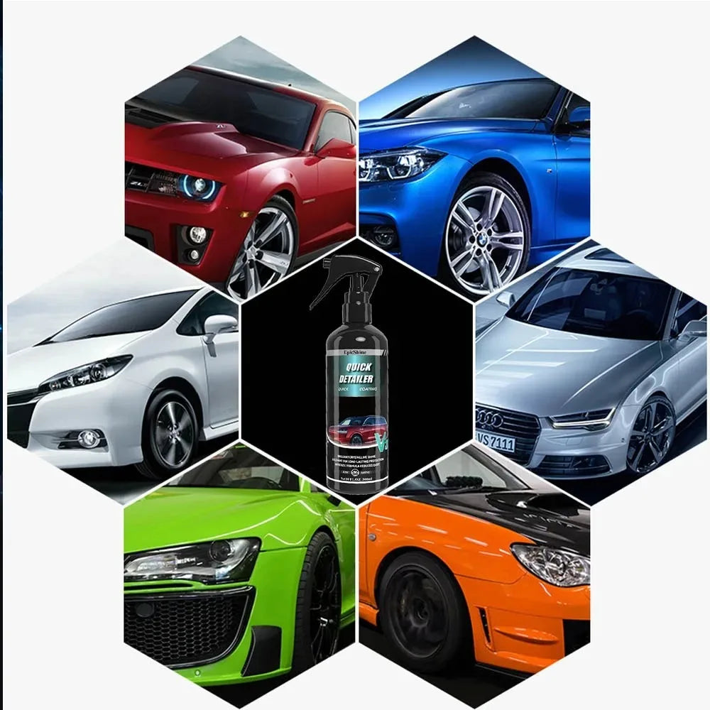 Car Ceramic Quick Detailer&Coating Spray Nano Hydrophobic Polish Scratch Repair Remover Paint Protection Crystal Wax  Auto Clean 3