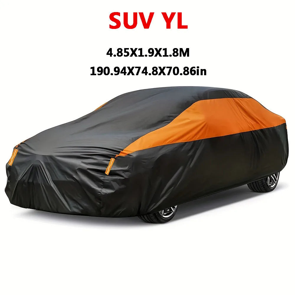 Car Covers Outdoor Waterproof Sun Rain Snow Protection UV Auto Cover Universal SUV/Sedan 190T Car Protective Full Covers 6