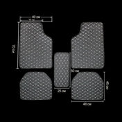 Car Floor Mats 5Pcs Universal Quality PU Leather Waterproof Auto Foot Pad Protector Automobile Interior Car Interior Accessories 2