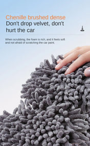 Car Washer Mop Foam Wash Brush Double Brush Head Roof Window Cleaning Maintenance Three-Section Telescopic Mop Car Accessories 4