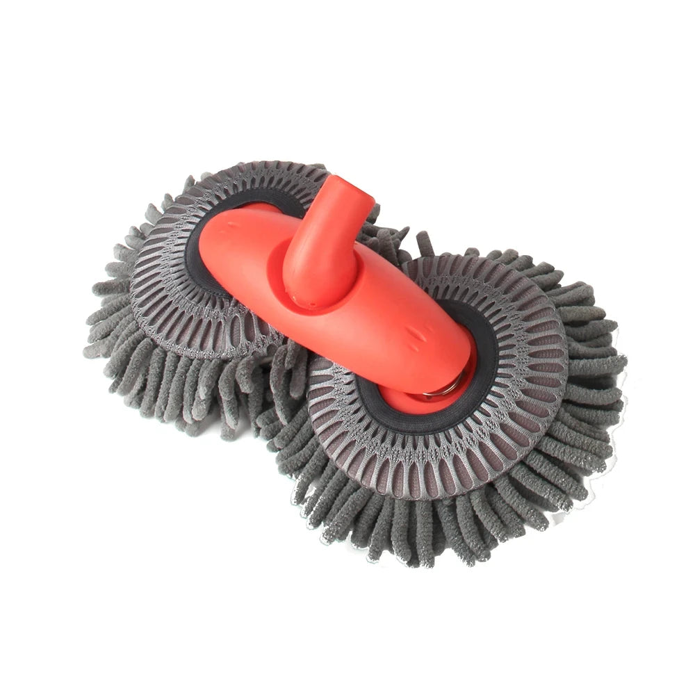 Car Washer Mop Foam Wash Brush Double Brush Head Roof Window Cleaning Maintenance Three-Section Telescopic Mop Car Accessories 9