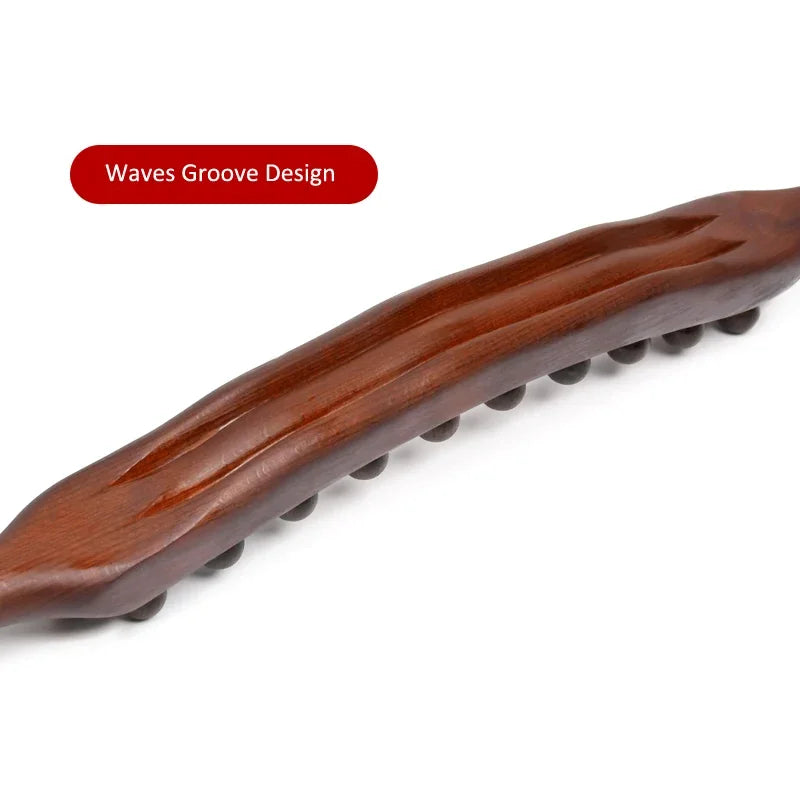 Carbonized Wood Lymphatic Drainage Massager Wooden Gua Sha Massage Stick Neck Back Relaxation Guasha Tool Body Anti Cellulite 4