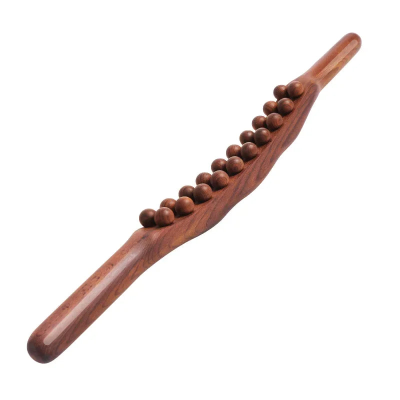Carbonized Wood Lymphatic Drainage Massager Wooden Gua Sha Massage Stick Neck Back Relaxation Guasha Tool Body Anti Cellulite 7
