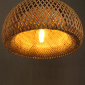 Rattan Pendant Light | Bamboo Hanging Lights | Kitchen Pendant Lighting | Natural Woven Light Fixture | Elegant Home Decor Lamp - Zardee-6
