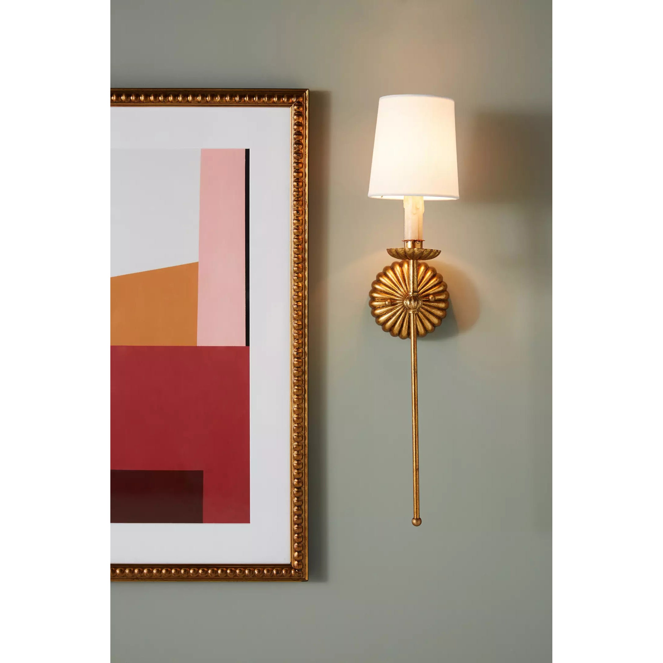 Antique Wall Sconce | Elegant Wall Light Fixture | Vintage Indoor Lamp | Candle Style Wall Lights | Brass Finish Sconces - Zardee 2