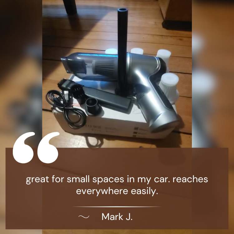 Cordless 3-in-1 Car Vacuum Cleaner | Best Suction Power for Cleaning, Inflating, and Blowing 6