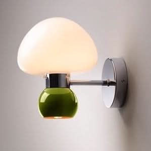 Cream Glass Mushroom Wall Sconce Light For Modern Home Decor And Cozy Ambience In Living Rooms And Bedrooms